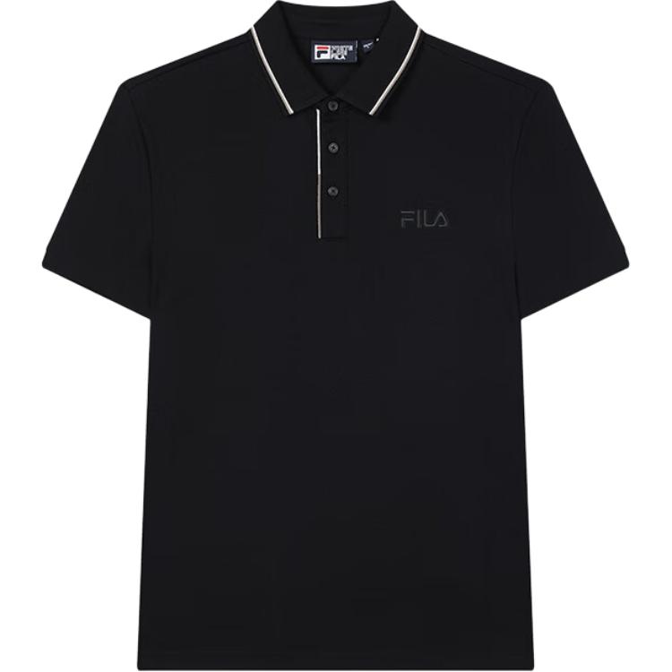 FILA Heritage Однотонная Повседневная Дышащая Короткая Рукава Поло Мужская Поло Черный F11M438109FBK M black