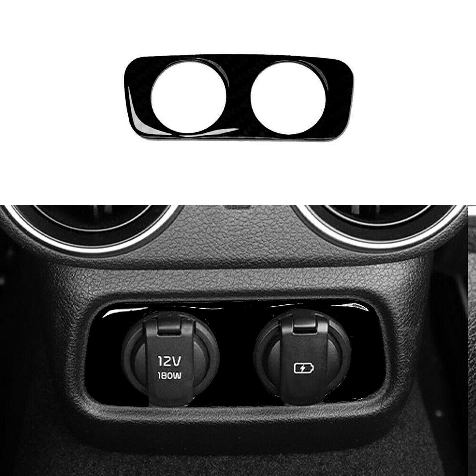 Glossy Piano Black Rear Air Vent Outlet Charge Port Cover For Kia Stinger 18-23 gray Bavin02
