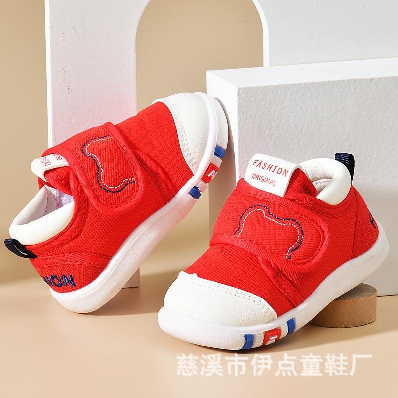 Прогулочные туфли Zapatillas с мягкой подошвой, осенние новинки, повседневная обувь для детей от 0 до 3 лет, спортивная обувь для мальчиков, дышащая обувь для девочек 15-insole12cm красный ManCave Closet