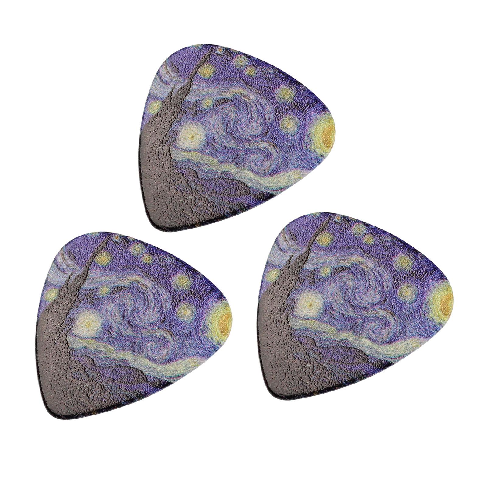3 шт. Creative Star Guitar Media Thin Medium And Heavy Pick Set Акустическая гитара Plectrums Музыкальные инструменты Аксессуары gray Pretty life