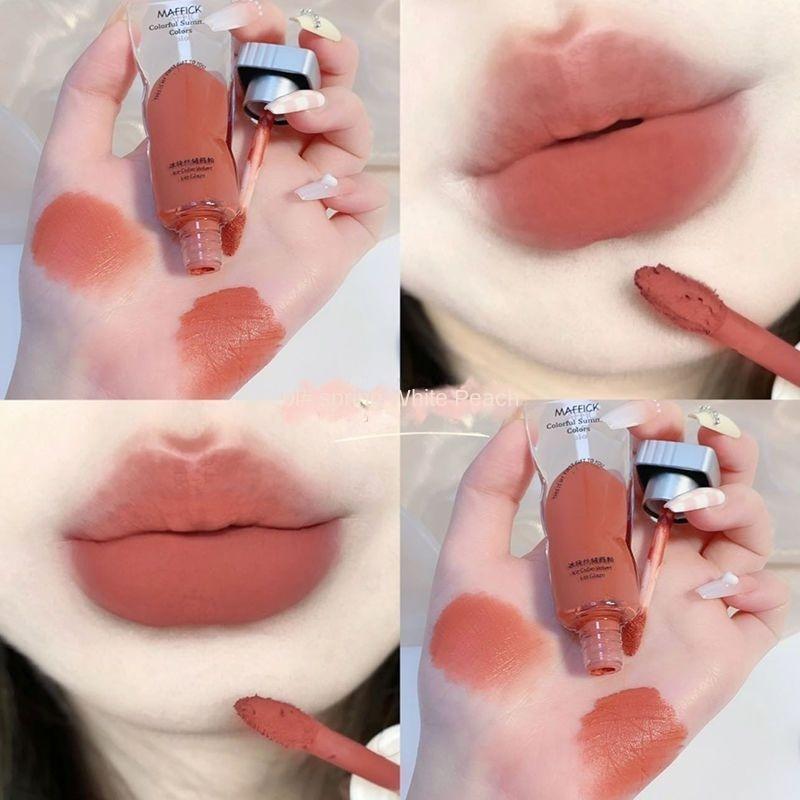 Ice Lip Slime Бархатная матовая глазурь для губ Увлажнение и увлажнение Блеск для губ Водостойкая помада с антипригарным покрытием Стойкая фиксация женская косметика 01# white DYL