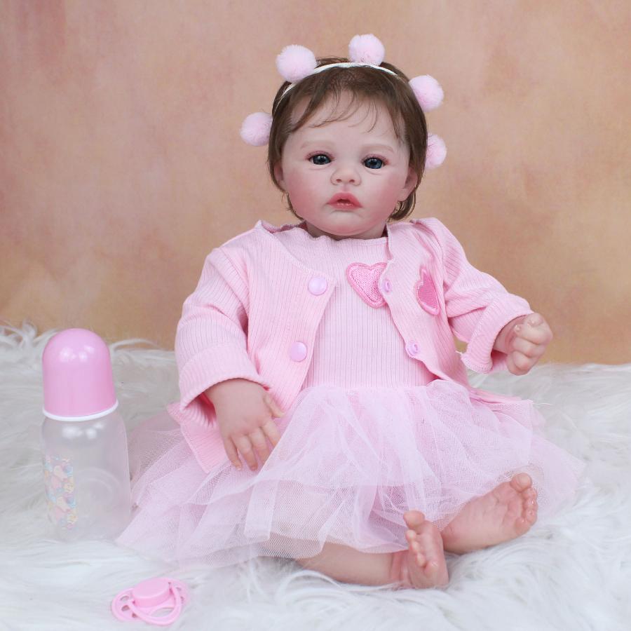 BZDOLL 48 см 19 дюймов Реалистичная кукла Реборн из мягкого винила с тканевым телом, 3D мраморная текстура кожи, видимые вены для девочки cloth body doll white BZDOLL Reborn