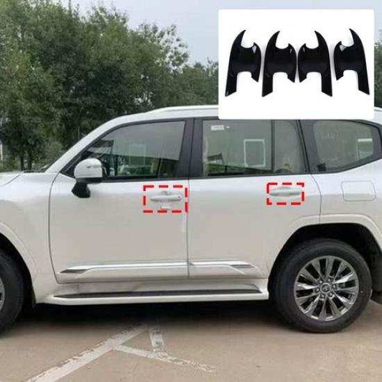 Glossy Piano Black Outer Door Bowl Trim Cover For Toyota Land Cruiser LC300 23+ gray ydannda