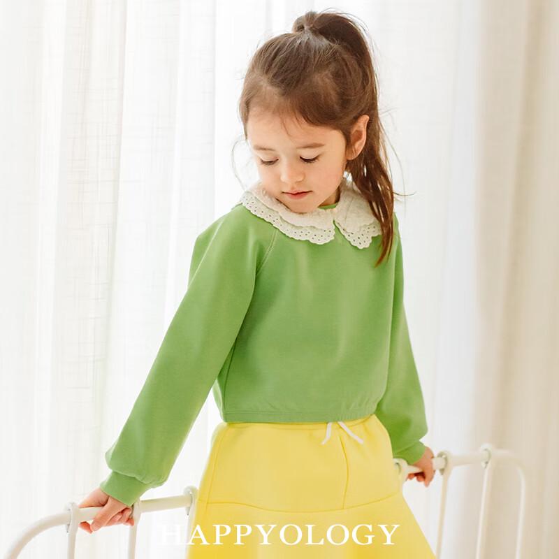 Однотонная толстовка с длинным рукавом для девочек Happyology 4Y светло-зеленый JDST online