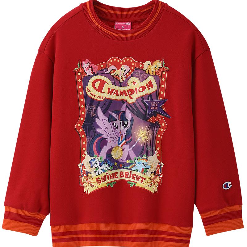 Свитшот для девочек Champion My Little Pony Красный, с круглым вырезом XXL blue