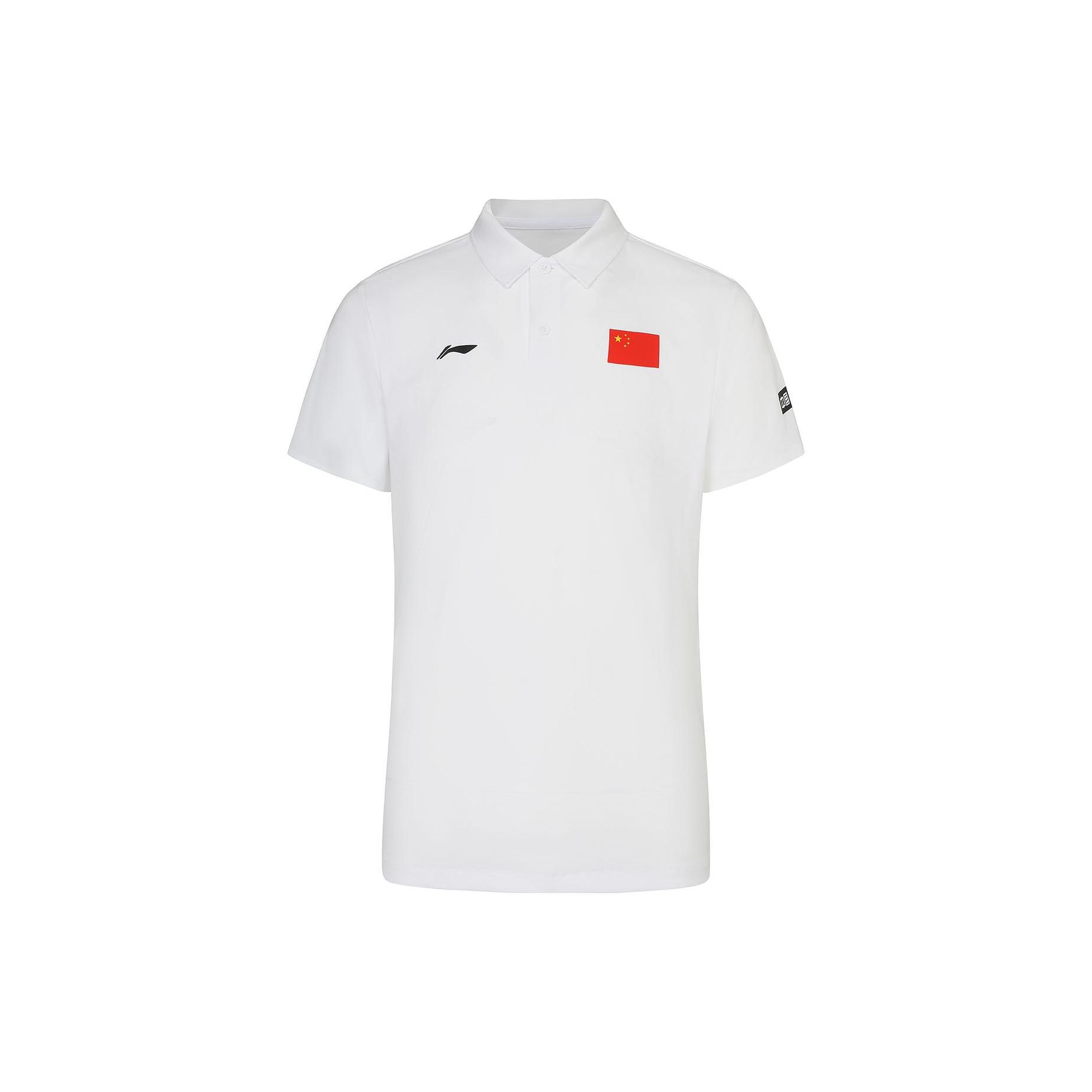Li Ning Логотип Печатный дышащий Поло Рубашки Мужские Поло Белые APLS229-2 XXXL white Li-Ning