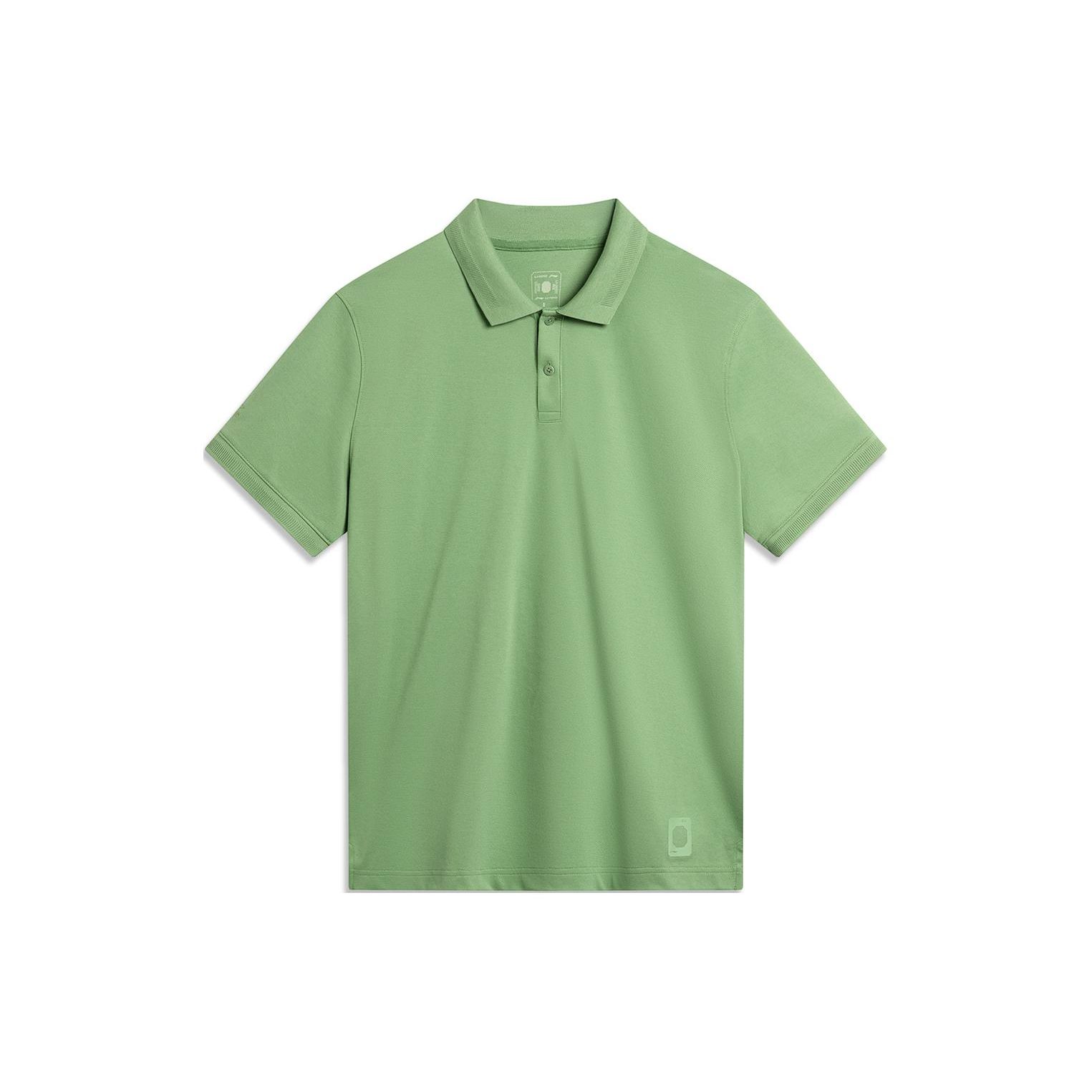 Li Ning Plain Collar Sports Short Sleeve Polo Shirt Men tops Bishan APLU087-7 XL beige Li-Ning