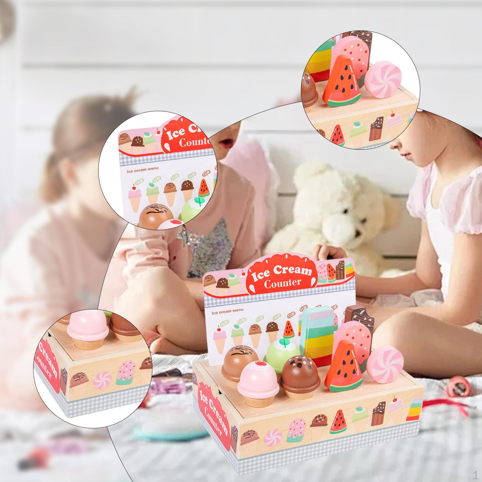 Игрушка Мороженое Игры в Магазин Леденцов, Обучение, Игрушка для Ролевых Игр, Игровой Набор Кухонных Аксессуаров для Детей beige Fairy Angel