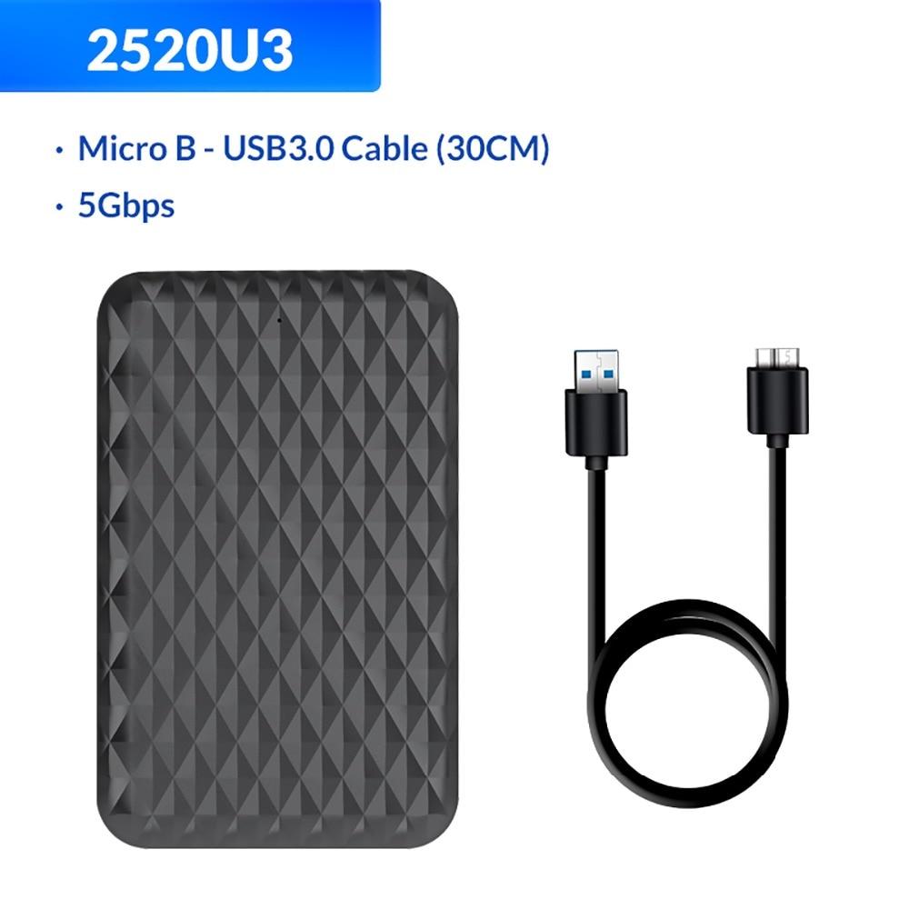 Корпус для 2,5-дюймового HDD SATA 3.0 на USB 3.0 Корпус для HDD/SSD с поддержкой UASP Внешний жесткий диск чёрный Gather in the world