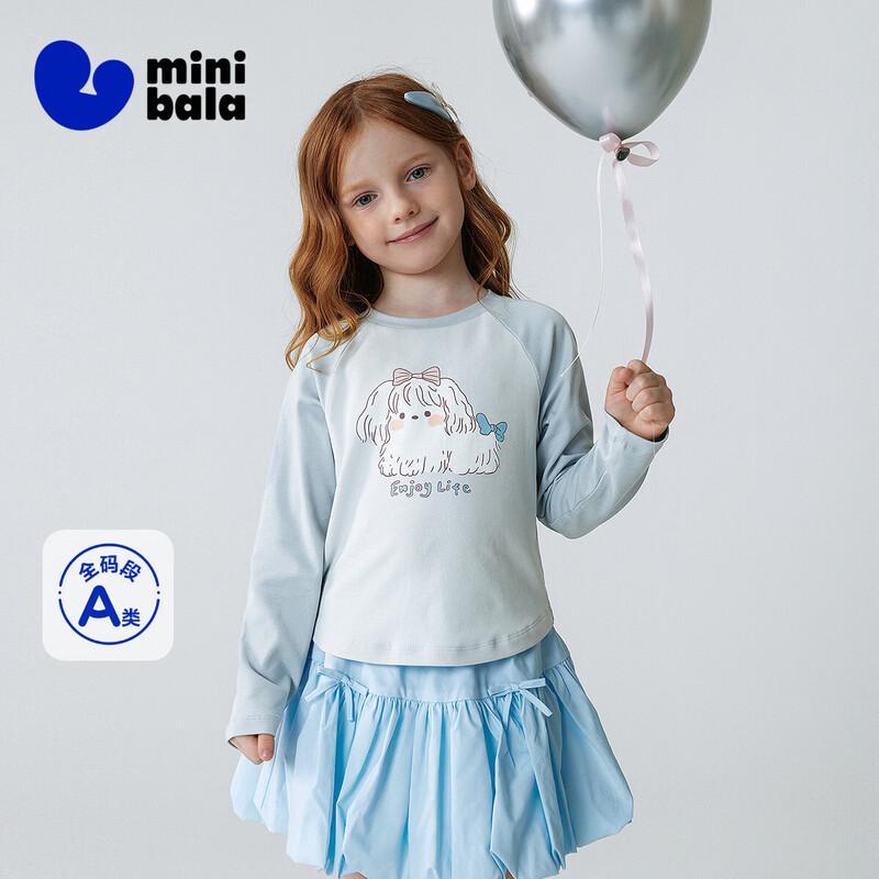 Длиннорубашка для девочек Minibala 110 порошок синий JDST online