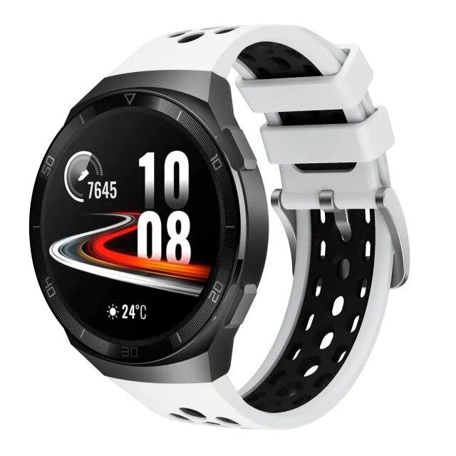 22 мм спортивный силиконовый официальный ремешок для часов для Huawei watch GT 2e SmartWatch, сменный ремешок для Huawei GT2e, браслет for huawei gt 2e белый WHOP-A1