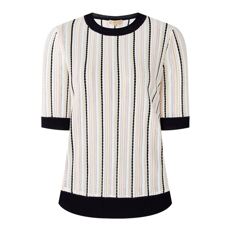 PORTS Женский летний трикотажный топ с коротким рукавом S white