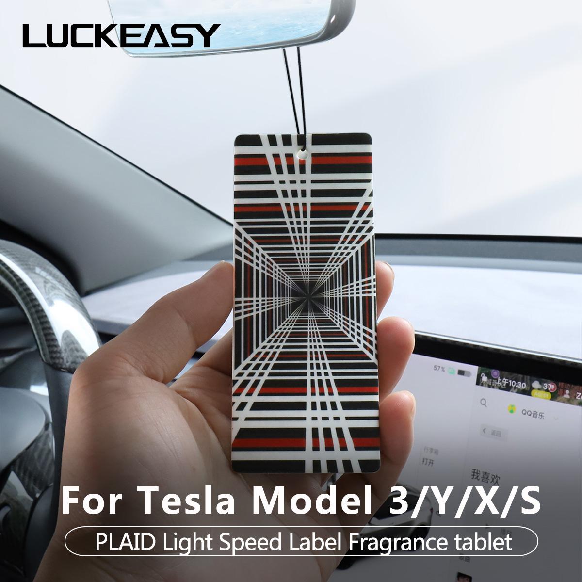 Для Tesla Model 3 Model Y Model X Model S автомобильные аксессуары для интерьера клетчатый ароматический планшет освежитель воздуха ароматный M3YXS-PLAID01 gray 91460000MAC2NPT5XW