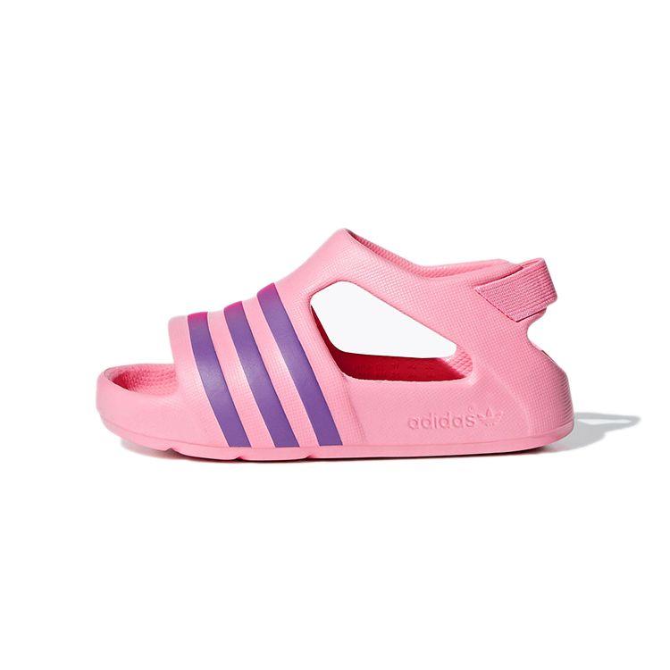 Adidas Originals Серия Adilette Удобные Нескользящие Спортивные Сандалии Низкие Детская Обувь Розовые CG6598 21 pink