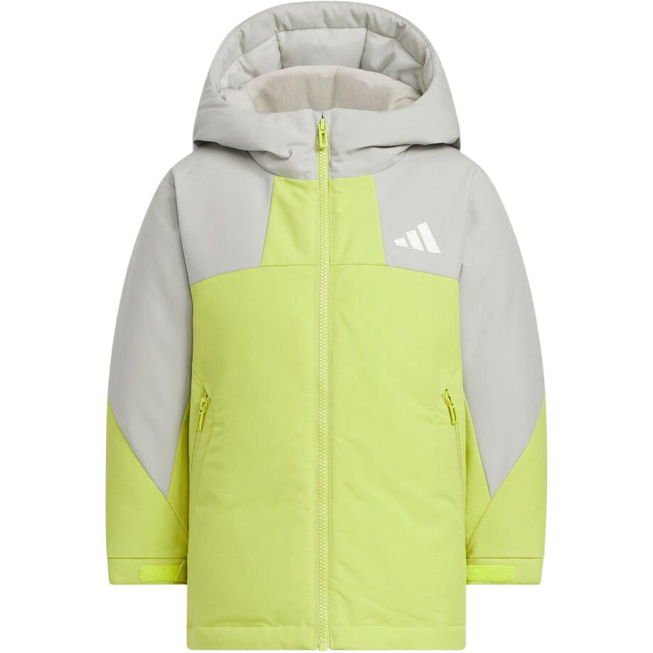 Хлопковая куртка Adidas Спортивная Повседневная С капюшоном На молнии Детская Детские куртки KC5413 104 white