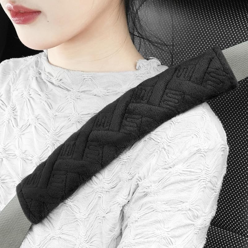 JUSTTOP 2-Pack Universal Car Seat Belt Pads Cover For A More Comfortable Driving, Seat Belt Shoulder Strap Covers Harness Pad For Car Interior чёрный 91330302MAC2UDB340