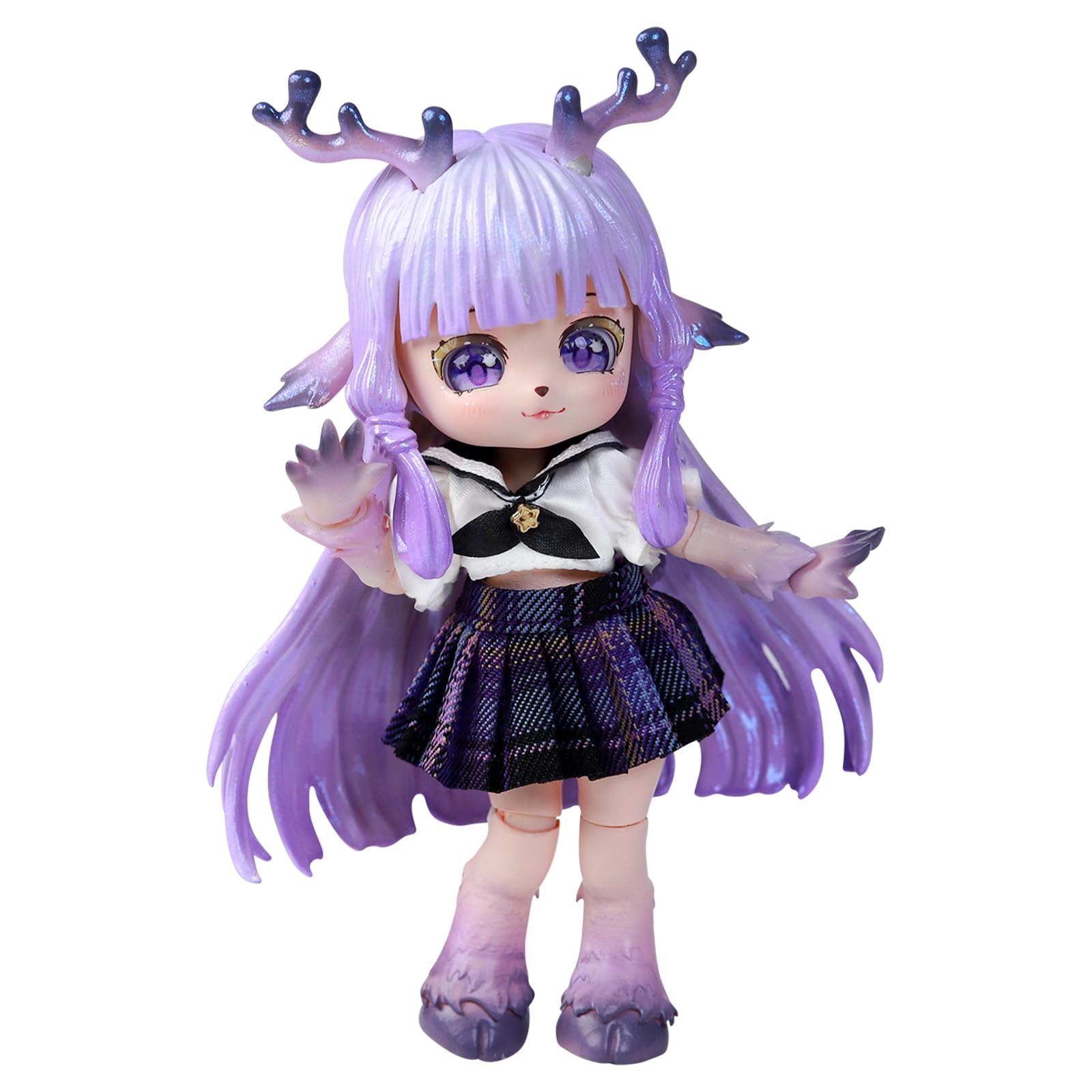 Кукла ICY Fortune Days 14 см bjd кукла серии Beast сделана из подходящей для самостоятельной куклы-девочки - набор, ПВХ и АБС, подарок, украшение, упражнение, коллекция, (Олень) gray