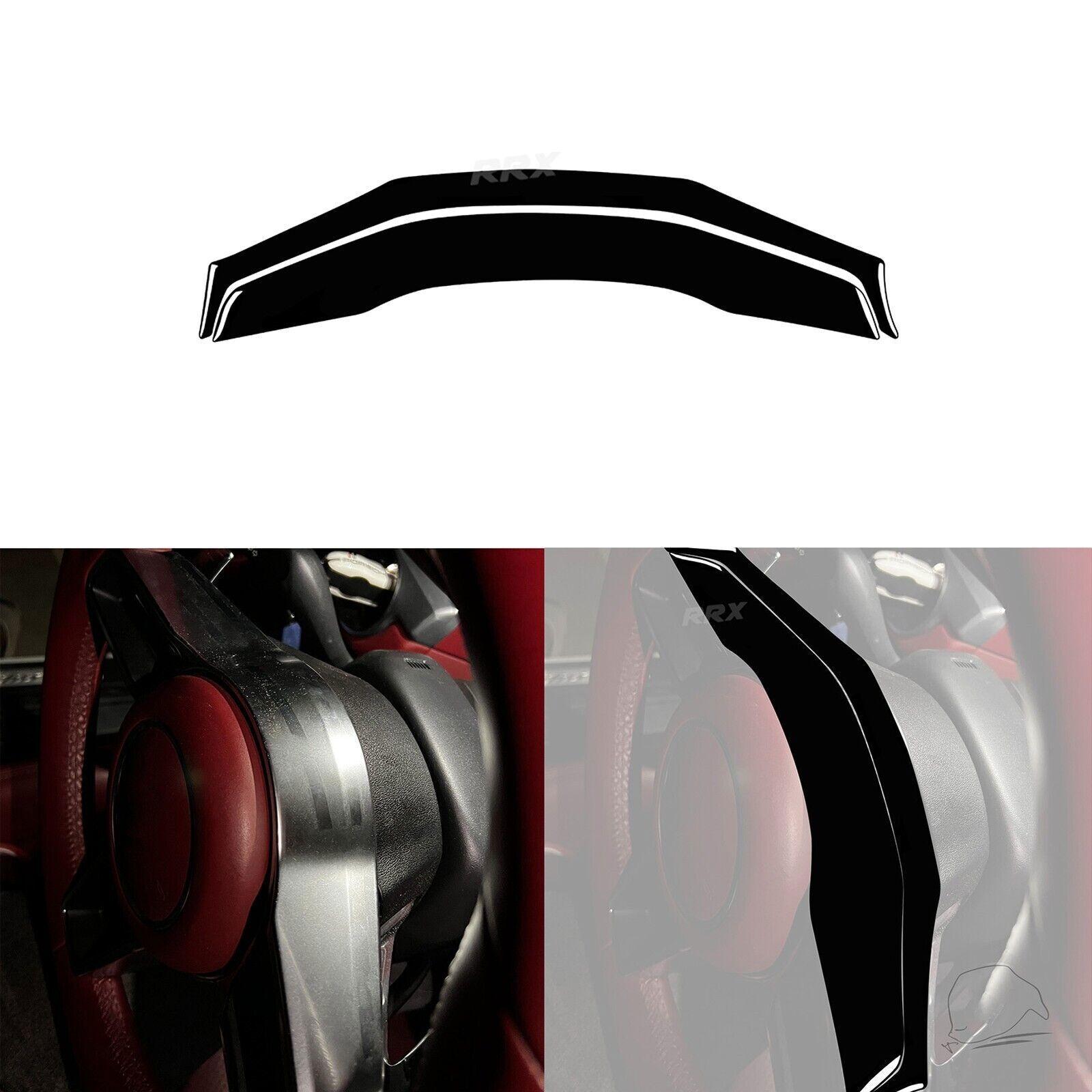 Piano Black Steering Wheel Above Panel Cover For Porsche 718 982 Boxster Cayman gray Bavin02