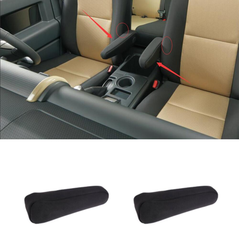1 Pair Car Seat Armrest Cover Fabric Cloth L+R for Toyota FJ Cruiser 07-21 black Lumier faga