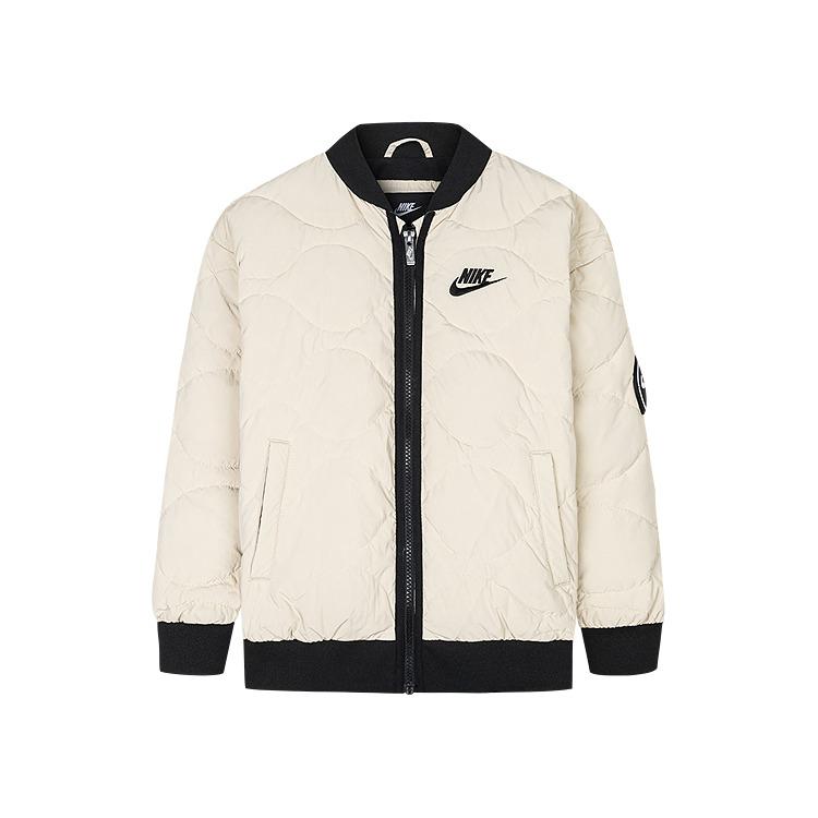 Nike Пуховик Удобный Теплый Свободный Стильный Однотонный Детские Куртки Белый-Песочный NY2342017GS-002 M black