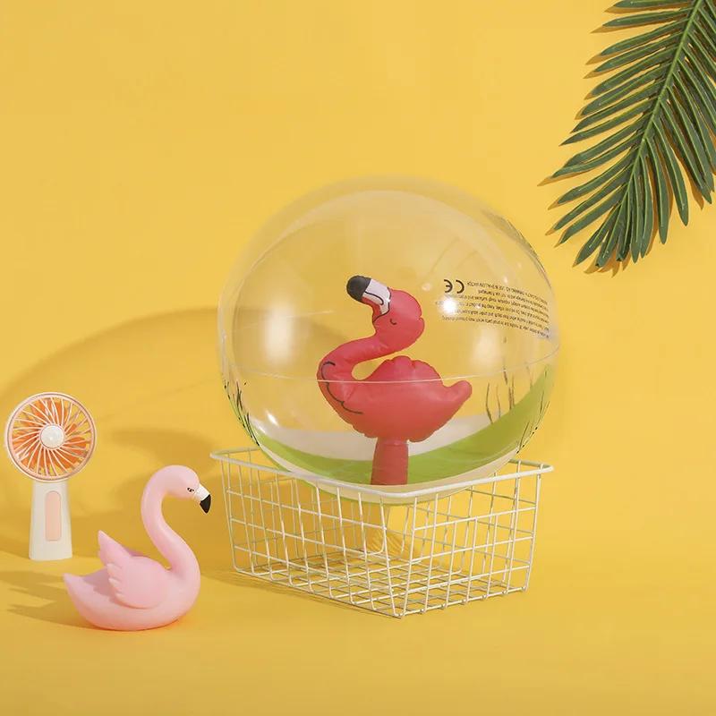 Игрушки для бассейна Единорог Фламинго Надувные игрушки Пляжный мяч Поплавок Кольцо для плавания Летний водный бассейн Аксессуары для вечеринок beige Kidsly