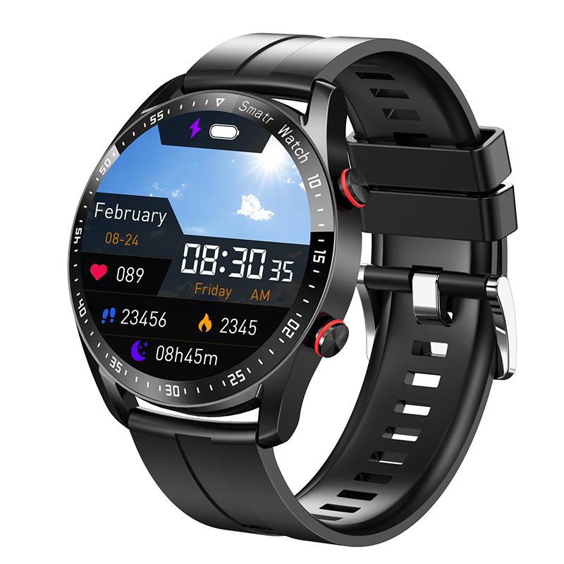 2025 Новые умные часы с ЭКГ+ФПГ, Bluetooth-звонками, для мужчин, здоровье, пульс, артериальное давление, фитнес, спортивные часы, для мужчин, спортивные, водонепроницаемые, умные часы silicone belt чёрный QLY Online