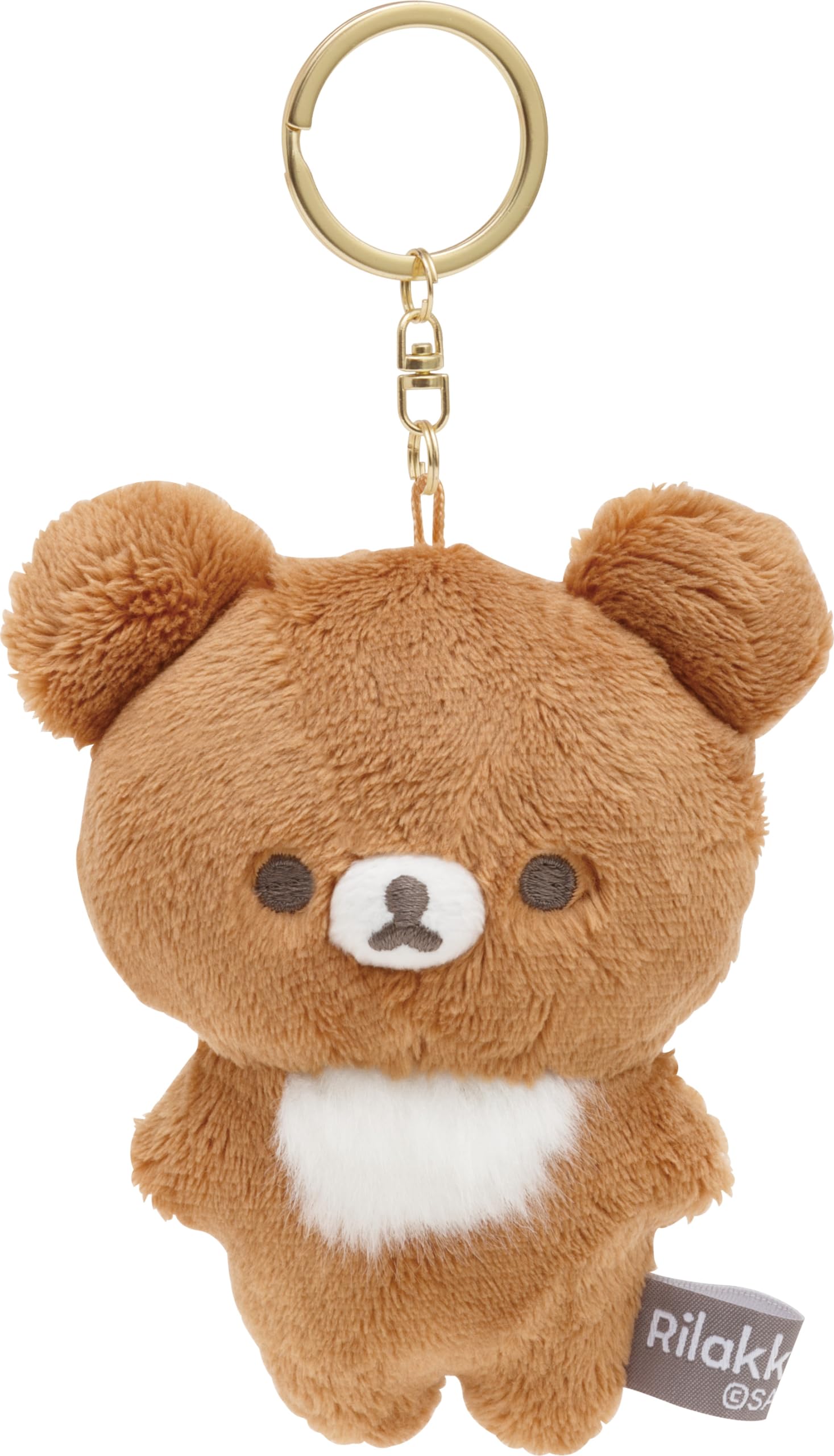 San-X Rilakkuma [NEW BASIC RILAKKUMA] Hanging Plush Toy Chairoikoguma MF99901 beige hayatospeed