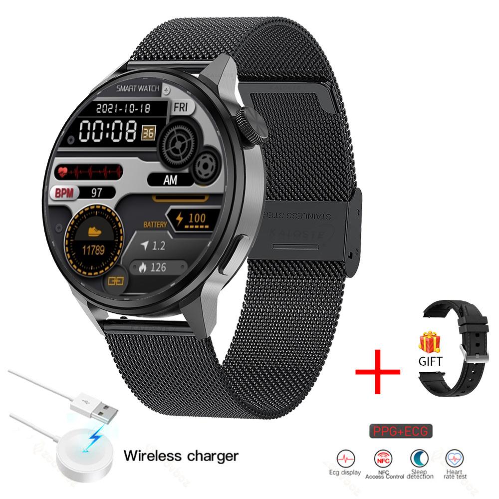 Nfc умные часы женские Bluetooth вызов спортивные GPS трек часы индивидуальный циферблат пульсометр ЭКГ умные часы для Samsung Huawei Xiaomi China gray BWwatchTop