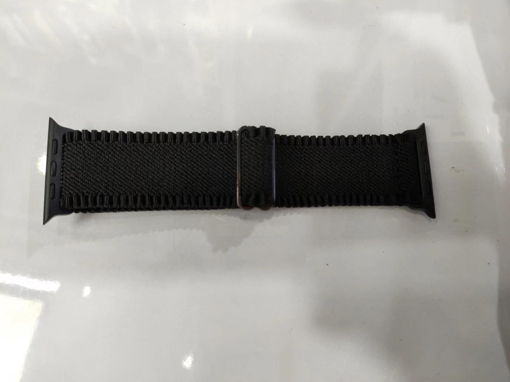 Ремешок из нейлона с кружевным плетением для Apple Watch Series SE, S8, S7, S6, S5, S4 gray GadgetGrip