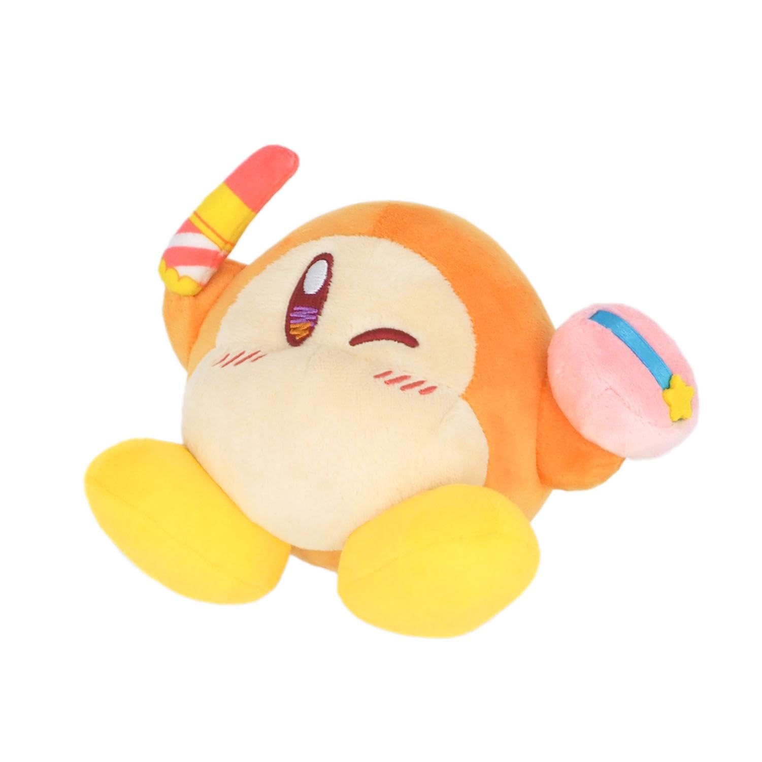 Sanei Boeki Kirby of the Stars Кирби Счастливое утро Мягкая игрушка Макияж Игра (Уоддл Ди) Плюшевая игрушка W16 x D12 x H11см KHM-02 beige hayatospeed