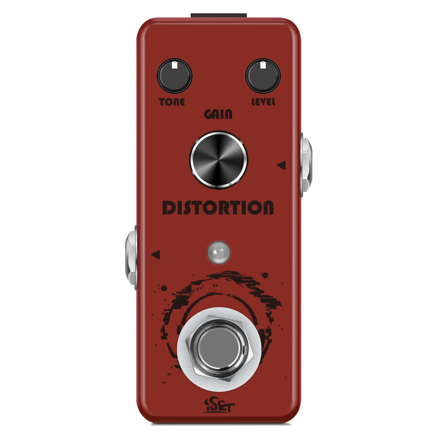 ISET Distortion Guitar Pedal Mini Single Guitar Effector для электрогитары Bass True Bypass (Искажение) black GOALMART