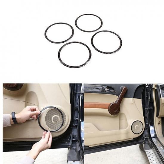 Carbon Fiber Door Loudspeaker Circle Cover Trim For Honda CR-V CRV 2007-2011 gray 91460000MAC3DCNJ7W