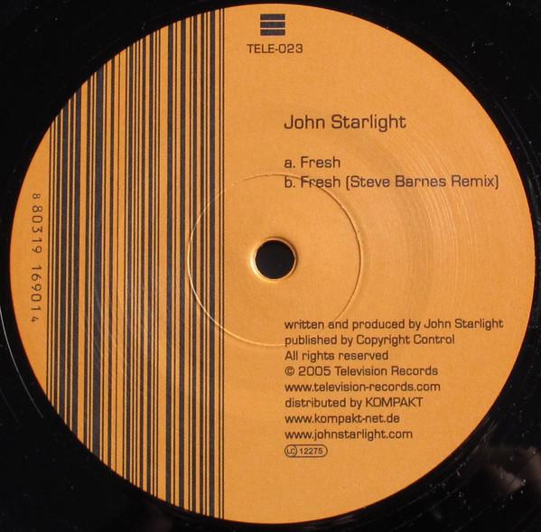 12-дюймовая пластинка JOHN STARLIGHT - Fresh TELE23 Television Reco 2005 Германия Танцевальная и электронная музыка Б/у brown RecordCityJP