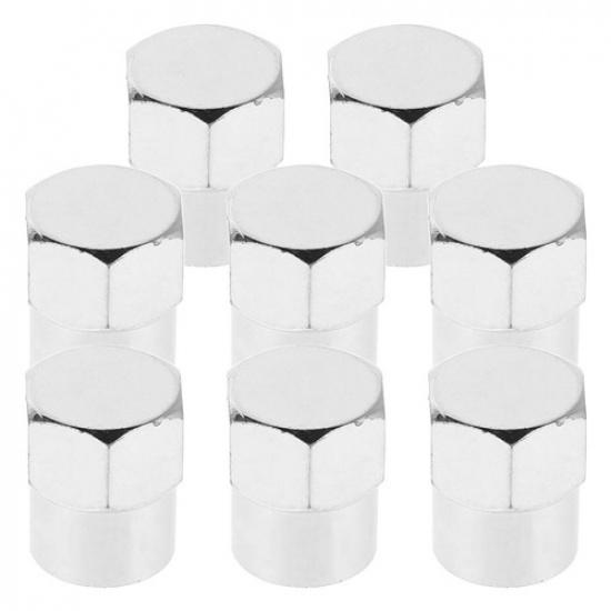 8 Pcs Car Tire Valve Caps ABS Material Leak Proof Wheel Valve Covers white 91420583MAC3BLTY18