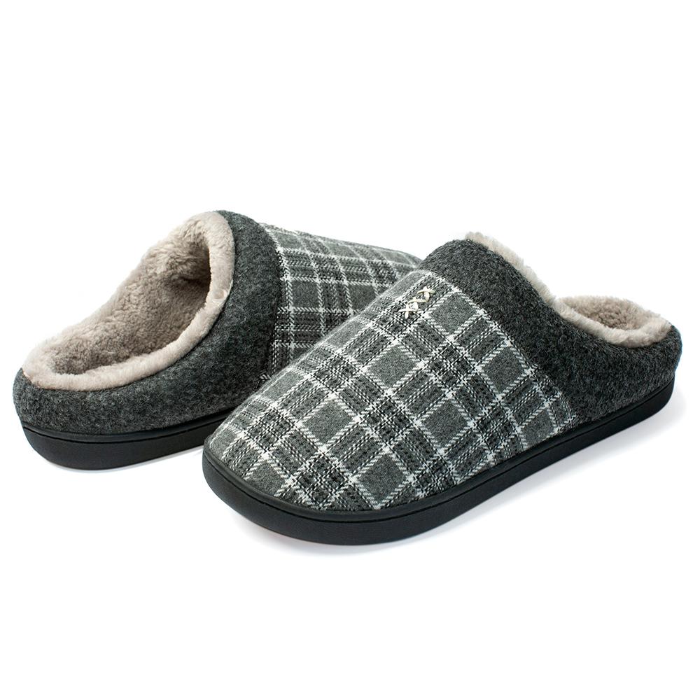 Fashion Lazy Cotton Slippers Men Winter Outdoor Men Shoes Keep Warm Cold-Proof Casual Shoes Men Plush Warm Man Footwear Big Size 4950 39-40 серый Footwear Fusion