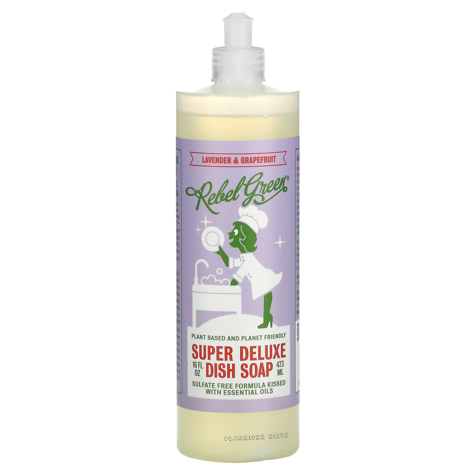 Super Deluxe Dishwasher Detergent, Lavender & Grapefruit, 16 Fl Oz (473 Ml) white Rebel Green