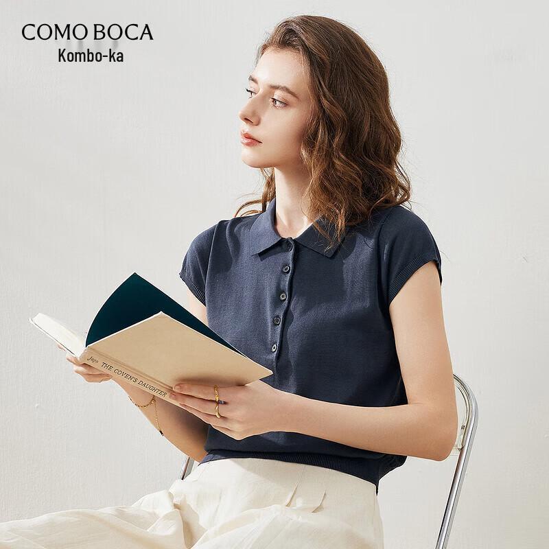 Женский трикотажный топ-поло Komeng Boka из смесовой шелковой пряжи XL beige JDST online
