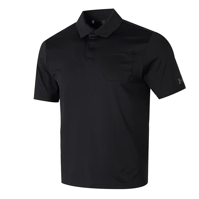 Under Armour Breathable Casual Short Sleeve Polo Shirt Men tops Black 1383155-001 M black