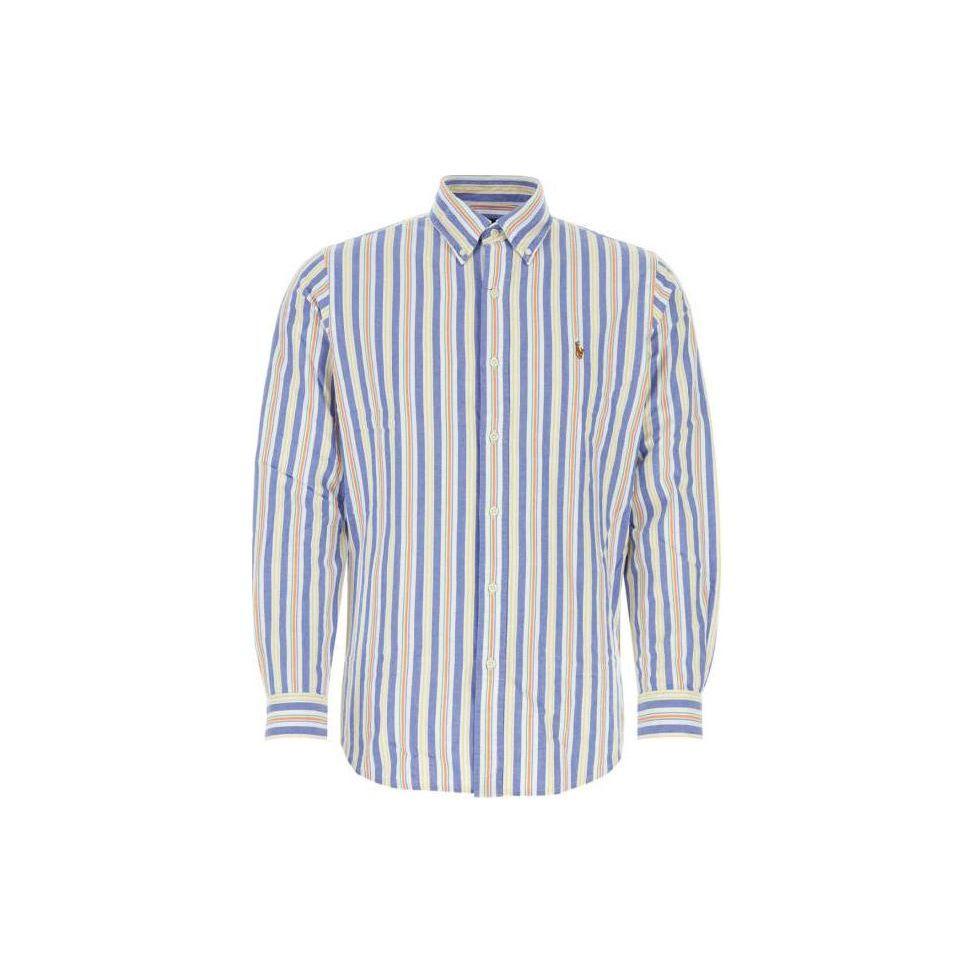 Polo Ralph Lauren Поло в полоску с вышивкой логотипа Мужские рубашки Белый 710928920-003 S white