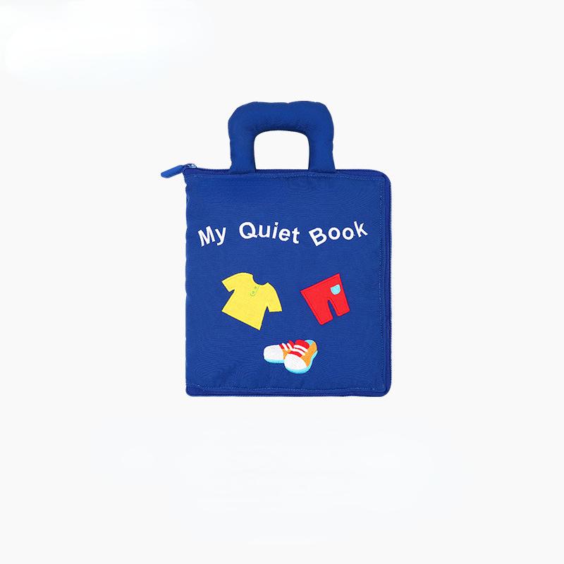 Игрушки для детей 1 год Детские книги Обучение Образование 3D Тихая Ткань Активность Рассказ Книга для малышей 2 года Подарки синий pearclub