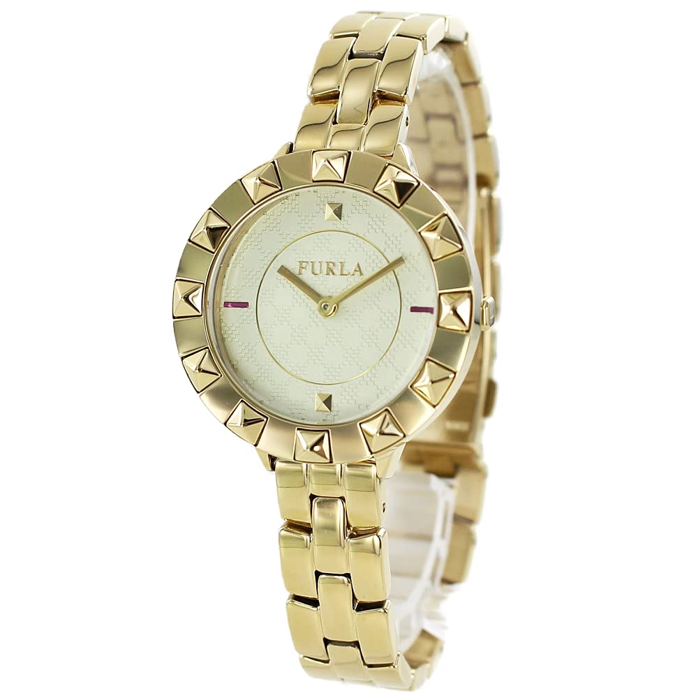 FURLA Золотые наручные часы с запасным безелем R4253109504 Часы [FURLA] Женские [Товар] beige