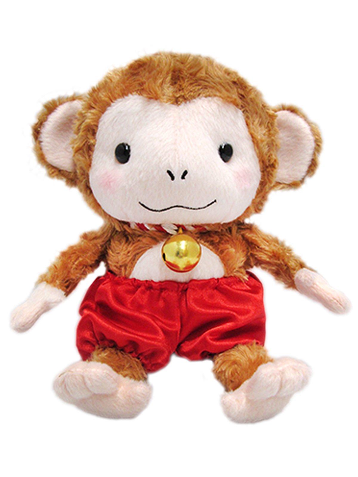 Мягкая игрушка Monkey S size air Genki-kun, (со свистком) beige Premium SPEED