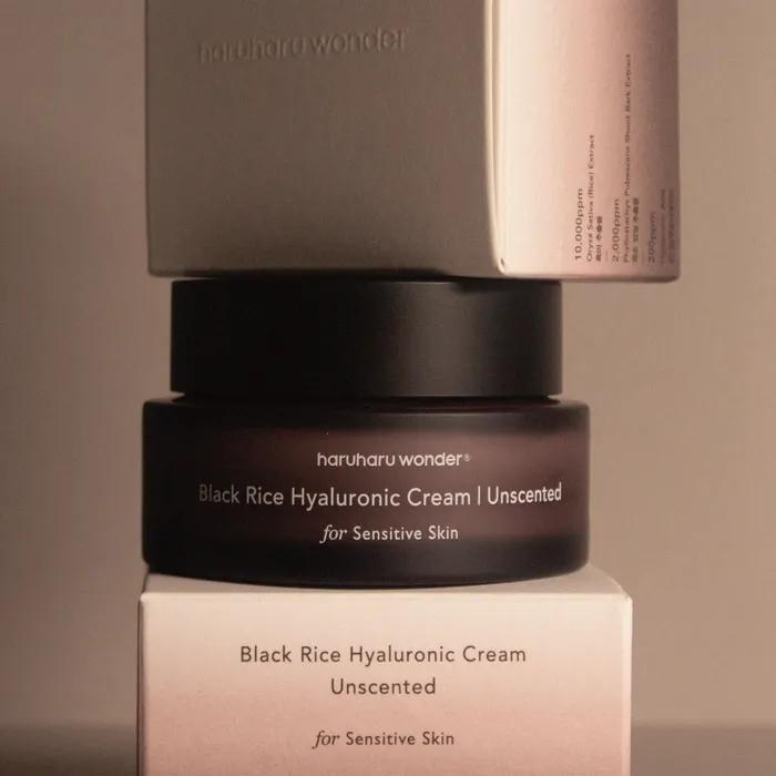 Крем для лица с черным рисом и гиалуроновой кислотой без запаха 50 мл black BeautyGlam