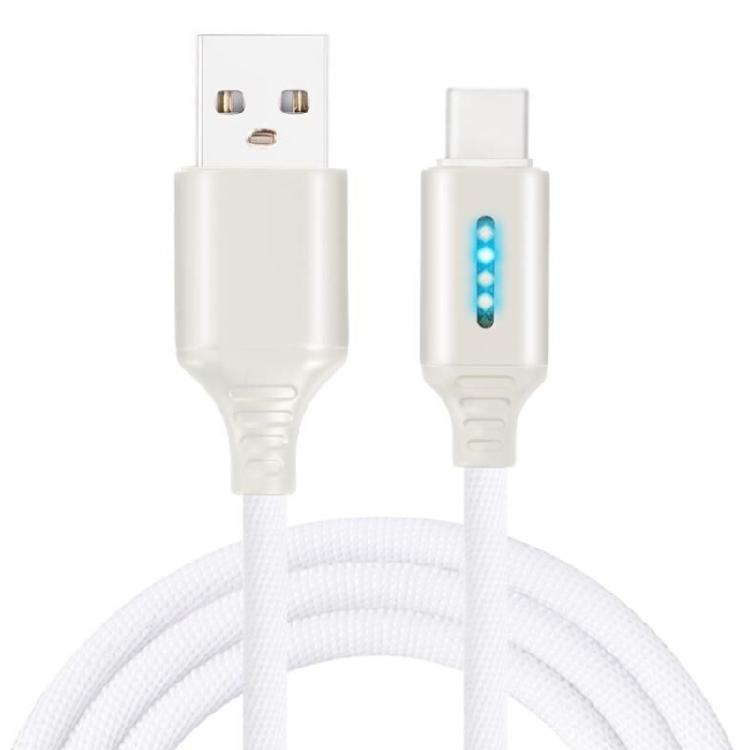 Металлический кабель USB - USB C для зарядки, поддержка быстрой зарядки, шнур для зарядки, шнур для передачи данных для телефона, планшета, ноутбука белый Manganese