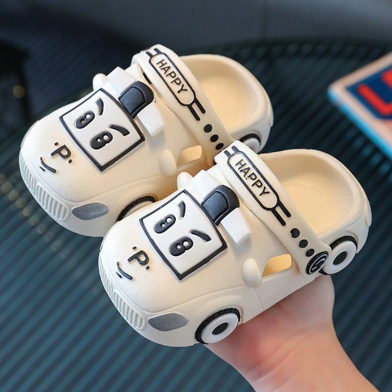 PantuflasМультяшные детские тапочки летние новые милые детские прогулочные туфли нескользящие сандалии для мальчиков домашняя обувь для девочек детская обувь Zapatos Niña 17-18-insole13.5cm белый Happy Soles