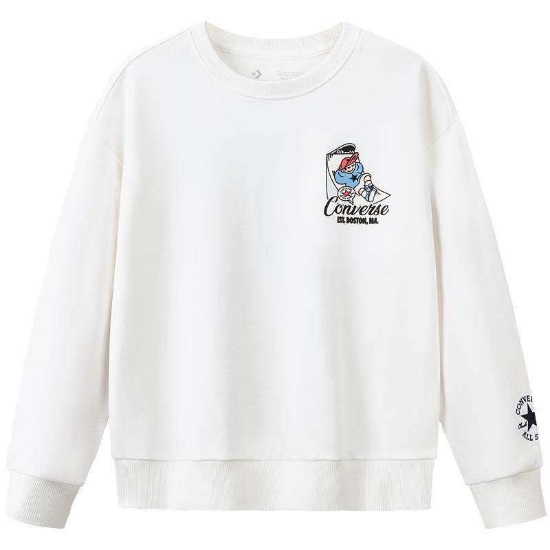 Хлопковая толстовка Converse для детей с мультяшным принтом XL white