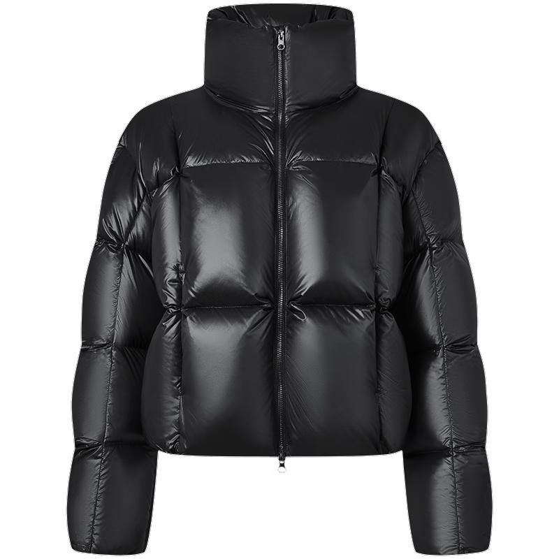 Женский короткий блестящий пуховик Tanboer 550390Z XL black