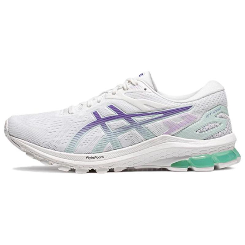 Asics GT 1000 10 Низкие Тренировочные Спринтерские Беговые Кроссовки Женские Бело-Фиолетовые 1012B642-101 37.5 white
