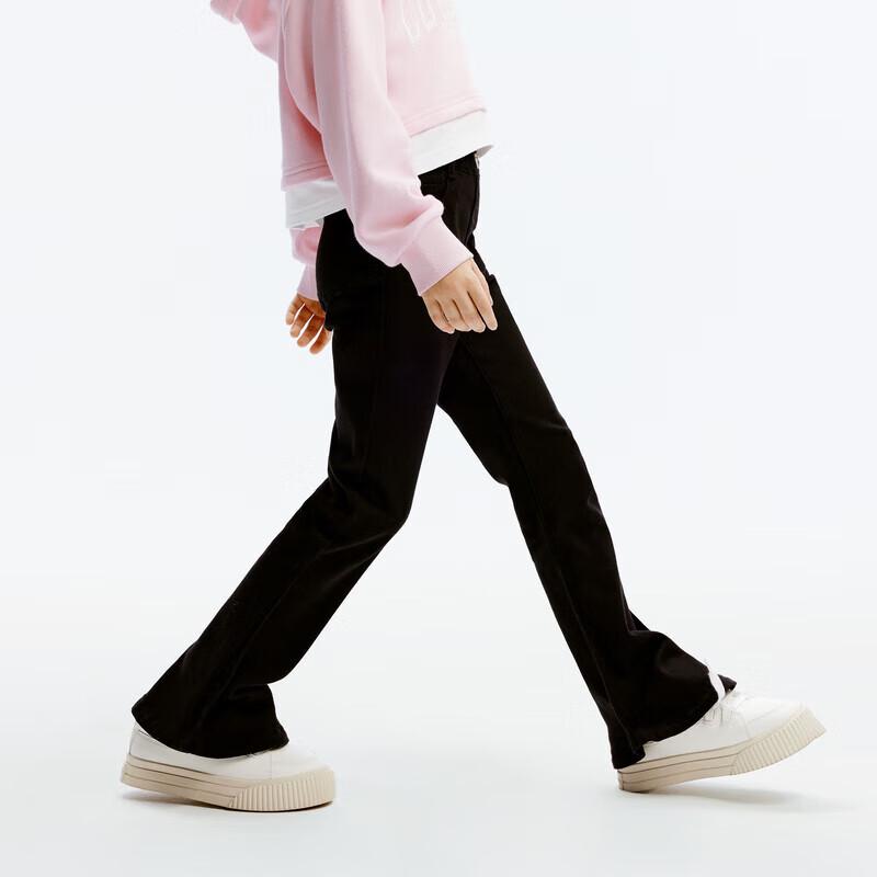 Little MO&Co. Женские джинсы-клеш из смесовой модальной ткани 110 gray JDST online