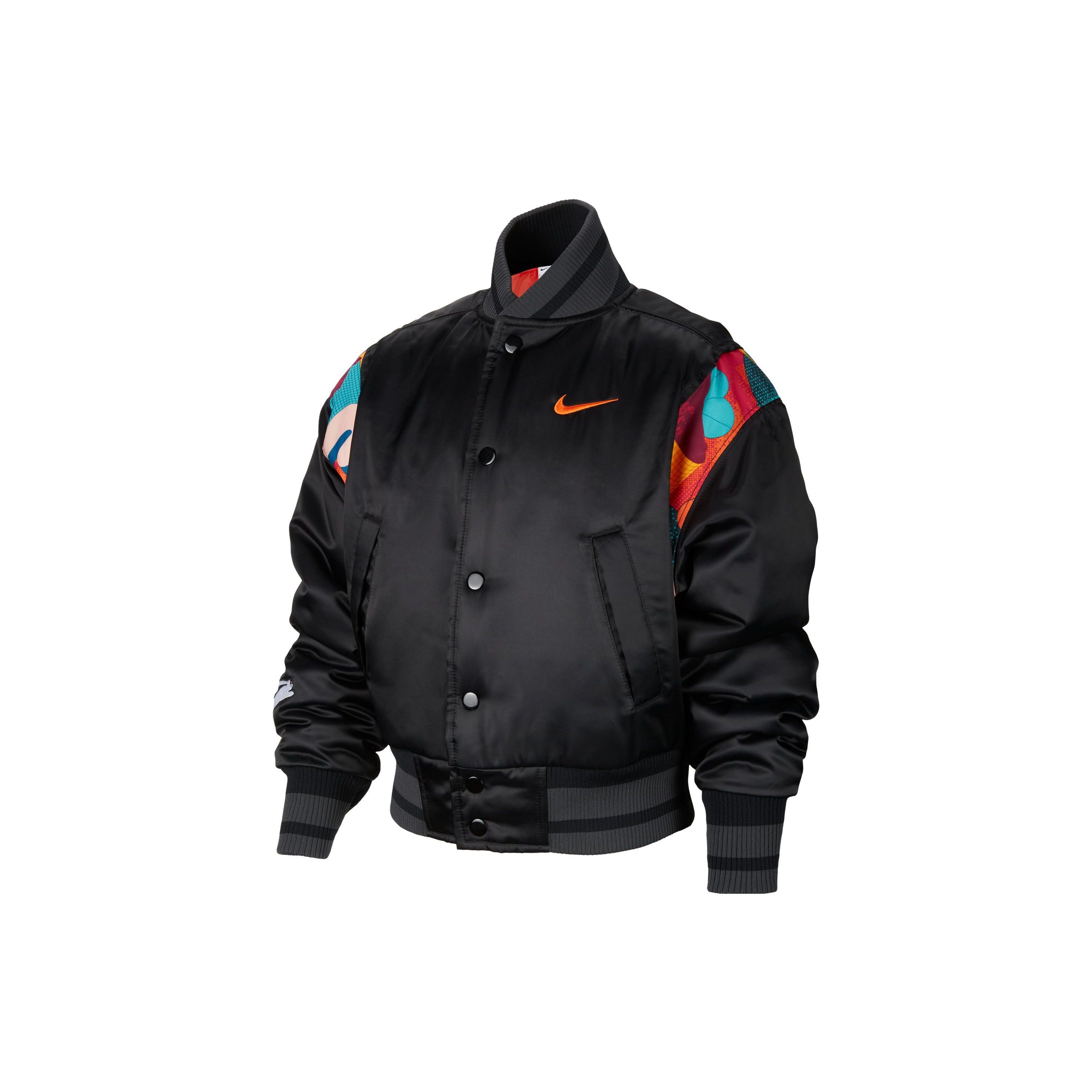 Nike Cny Series Полноразмерная баскетбольная куртка с застежкой на пуговицы в винтажном стиле Детские куртки Черный FD4073-010 M black